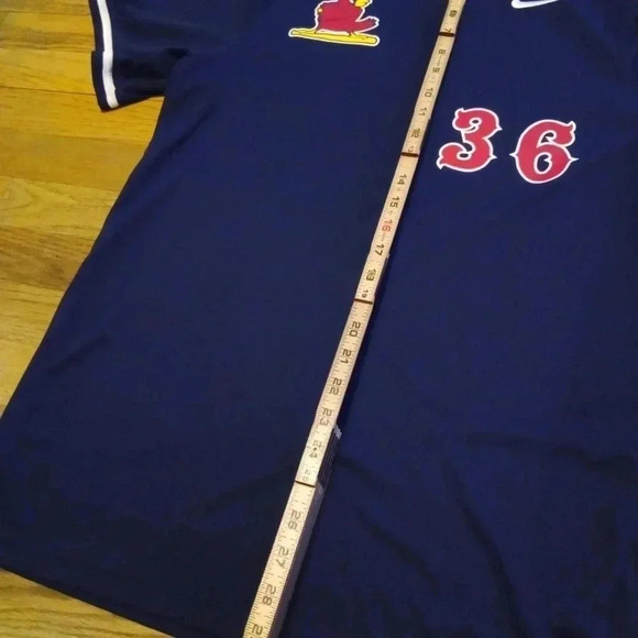 Nike St Louis Cardinal's Baseball Blue Shirt Jersey Size Medium - Picture 4 of 6